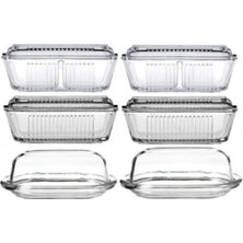 MSP Basic Frigo 6lı Cam Kahvaltılık Tereyağlık Seti