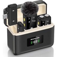 MSP KL-G99 Kablosuz Yaka Mikrofonu Çift Mikrofonlu, 20 Saat Pil Ömrü, Enc Gürültü Engelleme, Şarj Kutulu Wireless Mikrofon, iPhone ve Type-C Uyumlu, Youtube Tiktok Podcast Canlı Yayın
