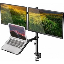 MSP EF75 Steel Design 2-8 kg Triple Kol Asansörlü 13"-27" Monitör&10-17" Laptop Standı