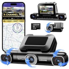 MSP M660 4K Araç Kamerası – Dört Kameralı Kayıt, Wifi, Gps, Gece Görüş, 64 GB Hafıza Kartı