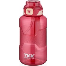 MSP 1500ML Pipetli/pipetsiz Kullanıma Uygun Taşıma Askılı Sports Tritan Su Matarası (Pembe)