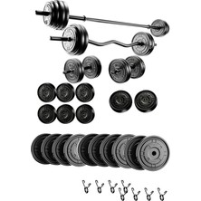 MSP 68 kg Z-Barlı Megaset Halter Seti ve Dambıl, Ağırlık,fitness