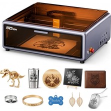 MSP Falcon A1 10 W Lazer Gravür Makinesi, Hava Destekli Lazer Kesici, Hd Kamera Konumu, Ahşap, Metal, Akrilik Için Birinci Sınıf Güvenlik Lazeri, Yeni Başlayanlar Için