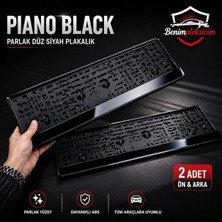 MSP Black Düz Siyah Plakalık | Parlak Siyah | Ön & Arka 2 Adet | Tüm Araçlara Uyumlu