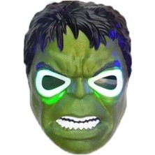 MSP Pilli Işıklı Hulk Maskesi 4-12 Yaş Yüksek Kalite Yeşil Dev, Çok Renkli