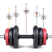 MSP Kırmızı Spor 18 kg (1x 18KG) Dambıl Seti Kırmızı Siyah Vinyl 18 kg Dambıl Seti