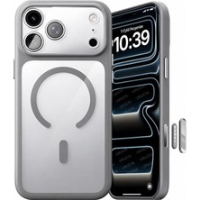 MSP [kamera Korumalı] iPhone 17 Pro Max Manyetik Halkalı Kılıf, Gri, Kamera Modülünü De Kaplayan Şeffaf Parlak Arka, Sıkı Kavrayan Silikon Kenar, Kablosuz Şarj Uyumlu