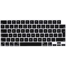 MSP Macbook Air 13.6inç 2022 M2 A2681 ile Uyumlu Q Klavye Koruyucu Silikon Ped Siyah