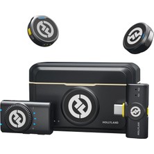 MSP Lark M2 Kablosuz Mikrofon, Iphone/kamera/android/pc Için, 48 Khz/24 Bit Yüksek Sadakat Ses, 300 M Menzil, Gürültü Engelleme, 40 Saat Kullanım, Youtube, Vlog, Akış (Siyah, Kamera Rx + Usb-C