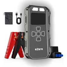 MSP 4 In1 8000MAH Lastik Sisirme Pompası ve Starter Akü Takviye Seti, Siyah