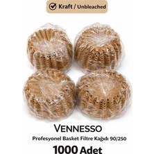 MSP Basket Filtre Kağıdı, Kraft, 90/250, Ağartılmamış Doğal Selüloz, 1000 Adet