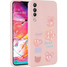 MSP Samsung Galaxy A70 ile Uyumlu Kılıf Pembe Tan Silikon Kapak (Samsung Galaxy A70 ile Uyumlu, Pembe)