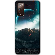 MSP Uzay Gökyüzü Kılıf Kapak Hayalet Ekran Yandan Gözükmez Samsung Galaxy S20 Fe ile Uyumlu