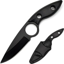 MSP 3CR14MOV Kılıflı Paslanmaz Çelik Parmak Delikli Outdoor Kamp Bıçağı – 17.5 cm Kompakt Gövde