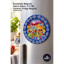 Yenilig 10 Adet Istanbul Temalı Seramik Magnet – Buzdolabı Magneti, Hatıra Dekor, 7,5 Cm, Ceramic Fridge Magnet