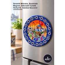 Yenilig 5 Adet Istanbul Temalı Seramik Magnet – Seramik Mıknatıs, Buzdolabı Magneti, Dekoratif Turistik Hediyelik, Istanbul Souvenir