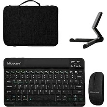 MSP Samsung Galaxy Tab A11 8.7 Inch Tablet Için Türkçe Bluetooth Klavye+Mouse+Tablet Standı-Siyah AL8126