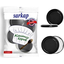 MSP Hijyenik Paketli 10 Adet Kavanoz Kapağı - Siyah - 82MM