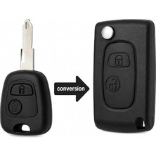 MSP Keys Peugeot 107, 207, 307, 407, 106, 206, 306, 406 ile Uyumlu Katlanır Yale Dönüşüm Çevirici Anahtar Kabı