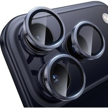 MSP iPhone 17 Pro/iphone 17 Pro Max Kamera Lens Koruyucu Için - [orijinal Çekimi Koruyun] Kırılmaz Ultra Hd 9h Temperli Cam Ekran Metal Halka Kapak, Parmak Izi, Çizilmez, Koyu Mavi