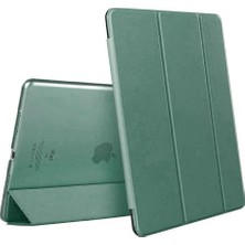 MSP 7. 8. 9. Nesil 10.2 Uyumlu Kılıf Smart Case Yatay Standlı 360 Tam Koruma Kılıf Koyu Yeşil