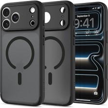 MSP iPhone 17 Pro ile Uyumlu Magsafe Kılıf Ultra Hybrid Mag Fit Frost Sararmaya Dayanıklı Mat Siyah Şeffaf Kapak - ACS10069 (Spigen Tr Garantili)