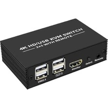 MSP HDMI Kvm Switch 2 Port USB Type C 2 Pc Tek Kasa Klavye Mouse Kontrol Çoklayıcı
