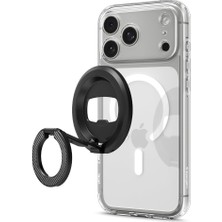 MSP Magsafe Destekli Modeller ile Uyumlu Telefon Tutucu Halka O-Mag Mag Fit Ring Siyah - AMP08822 (Spigen Tr Garantili)