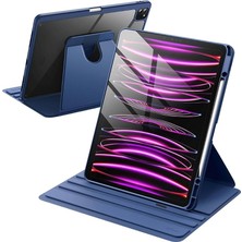 MSP Pro 11 Inç 2025 M5 ile Uyumlu 360 Derece Dönebilen Standlı Pino iPad Tablet Kılıfı