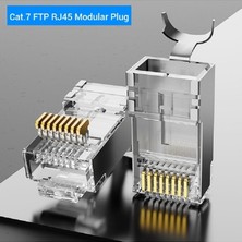 MSP CAT6A Ez Yeni Nesil RJ45 Ftp Delikli Metal Jak Konnektör - 10 Adet