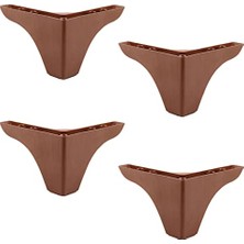aklow akyoleticaret Rose Mobilya Kanepe Sehpa Puf Koltuk Ayağı 9.5 cm Kahverengi Baza Ayak (4 Adet)