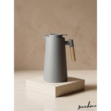 MSP Bambu Saplı Dışı Plastik Içi Cam 1 Litre (Gri)