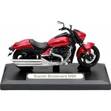 MSP Kutulu 1:18 Süper Model Motosiklet, Koleksiyonluk Diecast Motorsiklet Modeli, Detaylı Oyuncak ve Sergileme Motoru MM-76205D (Kırmızı-Siyah)