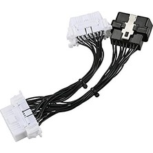 MSP Pin Obd2 Uzatma Y Kablosu ELM327 1 Erkek 2 Dişi Araç Arıza