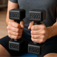 MSP 2 kg Dambıl Ağırlık Seti Içi Demir Tozu Yüzde 40 Küçük Hacim 2x2, Tek Ebat, 3132, Mavi