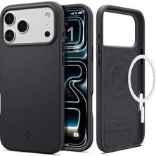 MSP iPhone 17 Pro Max ile Uyumlu Magsafe Kılıf Silicone Fit Mag Fit Kaymaz Silikon Siyah Kapak - ACS09902 (Spigen Tr Garantili)
