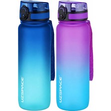 MSP 2'li Tritan Matara Seti 800 ml Çift Renk Softtouch Ff Collection Tritan Su Matarası Maviturkuaz-Mormavi