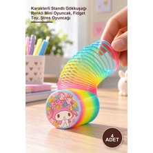 Yenilig 4 Adet Magic Spring Stres Yayı – Karakterli Standlı Gökkuşağı Renkli Mini Oyuncak, Fidget Toy, Stres Oyuncağı