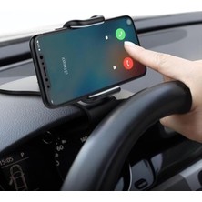 MSP 360 Derece Döner Araç Telefon Tutucu – Göğüs Paneli Klipsli Evrensel Cep Telefonu Standı, Yatay Dikey Kullanım, Kaymaz Pedli, Abs Malzeme, Hands Free Sürüş | At8