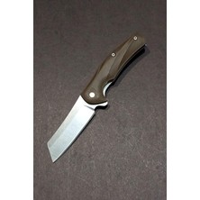 MSP Imzalı 16 cm 4116 Çelik Klipsli Kahverengi Cep Çakısı