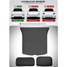 MSP Parts Tesla Model Y Juniper Uyumlu Premium Havuzlu Tpe Paspas –geri Dönüştürülmemiş Saf Tpe Malzeme, 3D Havuzlu Paspas Seti