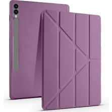 MSP Galaxy Tab S9 Fe Plus X610 12.4 Inç Ile Uyumlu Üçgen Katlanilir Kalemlikli Standlı Akıllı Kılıf Mor