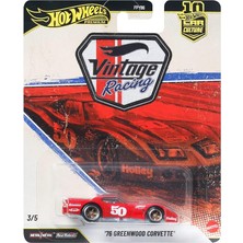MSP Wheels '76 Greenwood Corvette Araba Calture Premium 2026 Vintage Yarış Serisi 1:64 Ölçekli Koleksiyon Kalıp Döküm Metal Oyuncak Araba Modeli Kauçuk Gerçek Biniciler ile 3/5