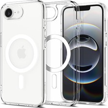 MSP iPhone 17E / 16E ile Uyumlu Magsafe Kılıf Ultra Hybrid Mag Fit Sararmaya Dayanıklı Beyaz Şeffaf Kapak - ACS09139 (Spigen Tr Garantili)