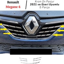 MSP Oto Aksesuar Krom Ön Panjur 5 Parça 2021 ve Üzeri P.çelik Renault Megane 4 ile Uyumlu
