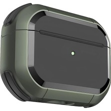 MSP Airpods Pro 3 ile Uyumlu Armor Serisi Darbelere Karşı Ultra Güçlü Koruma Fiber Karbon Arka Tasarım Kılıf (Soft Haki, Airpods Pro 3 2025)