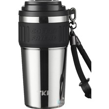MSP Tkk 630 ml Özel Seri Çelik Mug Kahve Bardağı Pipetli/rahat Içim 6 Saat Sıcak/12 Saat Soğuk Termos -2023 630ML Gri