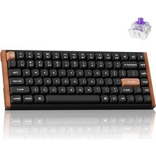 MSP K2 He Rgb Manyetik Switch 2.4 Ghz Kablosuz Ingilizce Ahşap Kenarlı Siyah Klavye