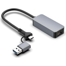 MSP USB Type-C 2.5gbps Ethernet Adaptörü – 10/100/1000/2500MBPS Hız Desteği, Windows ve Mac Uyumu, RJ45 Bağlantı, USB 3.0 & Type-C Portları, Harici Güç Kaynağına Ihtiyaç Yok | ZR1144