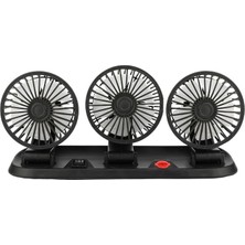 MSP 26291 FAN40 12 Volt Dc Çakmaklıklı Mini 3'lü Plastik Araç Fanı (3' Lü Fan)